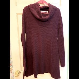 Burgundy sweater dress